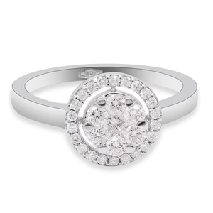 Precioso Diamante de alta calidad 18K oro blanco sólido hecho a mano mujeres compromiso bodas anillos joyería para venta al por mayor - Product Image 6