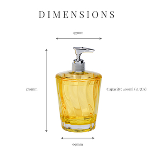 [Holar] Taiwan Made Premium Hotel Collection 400ml Shatterproof Clear Yellow Acrylic Plastic <b>Soap</b> Bottle with Pump - Product Image 2