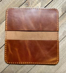 Porte-chéquier en cuir véritable gravé sur mesure, protection robuste de luxe, cuir de vachette vintage Crazy Horse, vente en gros LCR-0162 - Product Image 4