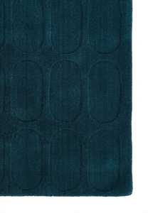 Nouveau design, tapis d'appoint luxueux et moderne en laine douce bleue, tissé à la main, pour salon - Product Image 6