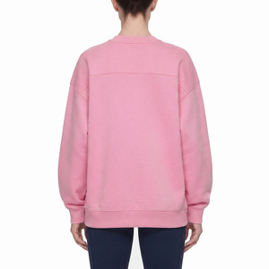 Sweat-shirt oversize décontracté pour femme, coupe ample, col rond en polaire, haut tendance hiver, 100 % coton, prix de gros - Product Image 2