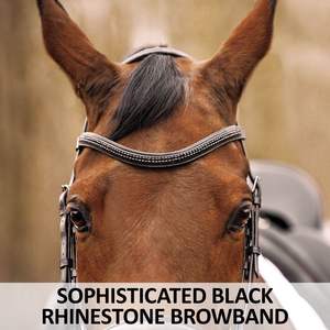 Brida de cuero occidental premium ajustable y duradera para entrenamiento y exhibición de caballos, brida de polo genuina para caballo - Product Image 4