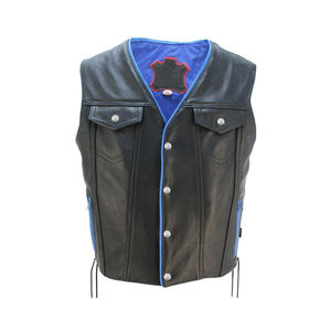 Fast Shipping Bomber Flight Fur Lining Shearling Sheepskin Leather vest Comfortable Leather vest - Product Image 1