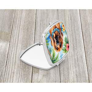 Bloodhound Luau Miroir de maquillage de voyage compact Design portable pliant avec des caractéristiques décoratives Cadeau pour femmes et filles - Product Image 2
