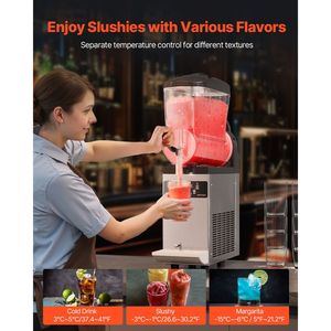 Macchina per Slushy Commerciale in Acciaio Inox da 12L, Capacità 48 Tazze, per Bevande Congelate - Product Image 3