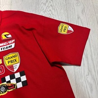 Polo de course noir personnalisé pour fans de voitures de course, polo 3D pour équipes de course et motards, polo d'équipe