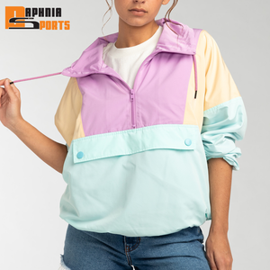 Vestes coupe-vent imperméables légères en polyester pour femmes, avec capuche réglable, poches, imperméables, coupe-vent, toucher doux, pour la randonnée et les voyages - Product Image 1