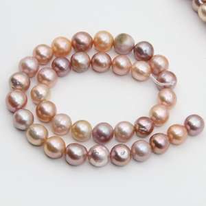 Perlas redondas naturales de agua dulce para la elaboración de joyas, collares, pulseras, manualidades, perlas sueltas, precio al por mayor. - Product Image 1