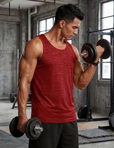 Débardeur de sport pour homme à faible MOQ, idéal pour la course et l'entraînement, en mélange de polyester respirant et anti-humidité, sans manches, pour l'été - Product Image 3