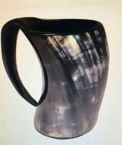 Mug en corne de buffle fait main, durable, style ancien - Cadeau d'affaires - Product Image 2