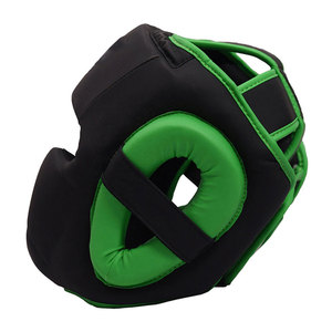<b>Boxing</b> Head Guard Black Green EVA Protective Gear with Hook & Loop Closure for Adults Unisex Universal Use - Product Image 2