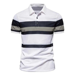 Polo classique pour homme à manches courtes, couleur unie, en mélange de coton respirant, coupe ajustée, infroissable - Product Image 5