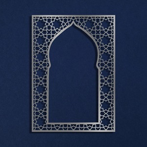 Décoration murale en métal noir de style mihrab, idéale pour les halls d'entrée, les couloirs et les espaces de prière, provenant d'Inde. - Product Image 5