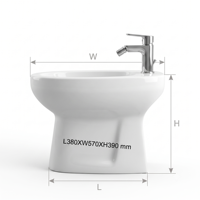 Cuvette de toilette monobloc en céramique blanche, anti-bactérienne, moderne, sur pied, avec garantie de 5 ans pour hôtels et hôpitaux