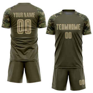 Uniforme de Fútbol Sublimado Personalizado para Hombre, Conjunto de Camiseta de Fútbol Transpirable con Camuflaje, Kits de Entrenamiento de Fútbol Personalizados para Equipos, Venta al Por Mayor - Product Image 1