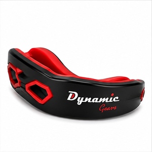 Protège-dents Dynamic Gears Noir Rouge en EVA, réglable, écologique, pour la boxe, adultes, léger, non toxique, avec boucle - Product Image 6