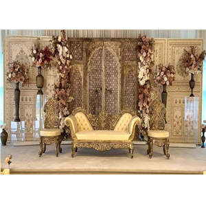 โครงฉากหลังไม้แบบดั้งเดิมสำหรับงานหรูหรา แผงเวทีงานแต่งงาน น้ำหนักเบา ผลิตภัณฑ์ส่งออก DST โครงฉากหลังงานแต่งงานไม้จากสหรัฐอเมริกา - Product Image 1