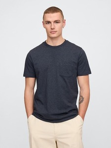 Camiseta de Jersey de Manga Corta con Cuello Redondo para Hombre, Color Azul Marino Sólido, Corte Holgado, Estilo Casual, 200 Gramos, Ecológica, de Secado Rápido - Product Image 2