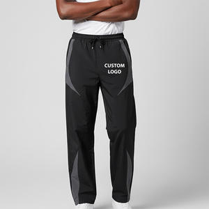 Men's Plus Size Casual Flat Front <b>Stacked</b> Flare <b>Jogger</b> Sweatpants Breathable High Quality Custom 100% Polyester Sweatpants - Product Image 1