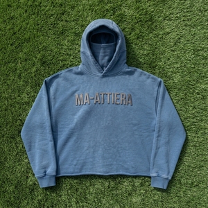 Women's <b>Blue</b> <b>Balaclava</b> Hoodie Oversized Pullover Sweatshirt Fleece Streetwear Face Cover Hood - Product Image 6