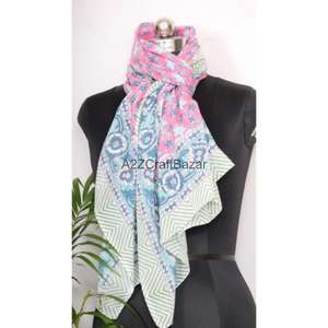 100 Percent Cotton Block Print Sarong Pareo Beach Wear Bikini Cover Up <b>Wrap</b> Scarf Handmade Women Wholesale Supplier - Product Image 4