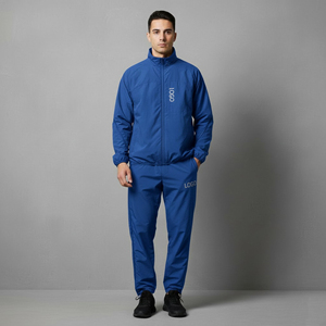 New Arrived 2026 100% Polyester Men's Tracksuit Winter Printed Solid Color Windbreaker Comfortable Breathable Plus Size - Product Image 1