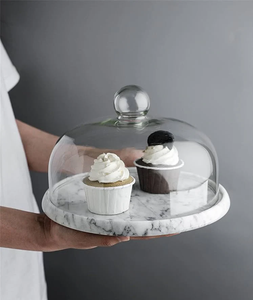 White Stone <b>Marble</b> <b>Cake</b> <b>Stand</b> Acrylic Dome Cupcake And Pastry <b>Cake</b> <b>Stand</b> Decoration Hot Sale - Product Image 1