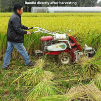 Petite moissonneuse-lieuse agricole automotrice à essence pour la récolte et la pressage du blé et du riz