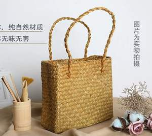 Sac à main en jute écologique robuste avec poignées renforcées, sac de courses réutilisable - Product Image 4