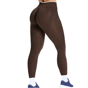 Women's High Waist Breathable Quick Dry Spandex/Polyester Gym Fitness Sports Scrunch Casual Solid Running <b>Leggings</b> <b>Seamless</b> Yoga - Product Image 2