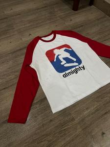 Servicios OEM del fabricante Relicstar, camisetas para hombre con logotipo bordado, impresión DTG, 100% algodón, manga larga raglán. - Product Image 4