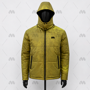 Chaqueta Acolchada con Capucha para Hombre, de Alta Calidad, con Logotipo Personalizado, Abrigo de Invierno Acolchado, Resistente al Viento, Cálido, para Exteriores, OEM - Product Image 1