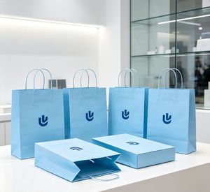 Sacs en papier kraft personnalisés OEM ODM pour le shopping et les aliments, sacs en papier alimentaire imprimés sur mesure avec logo - Product Image 1