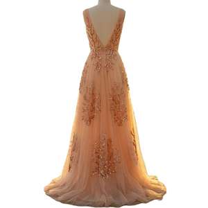 Vestido de Noche Largo de Lujo con Cuentas Hechas a Mano, Corte Sirena, Vestido Formal, Proveedor Mayorista, Exportador - Product Image 2