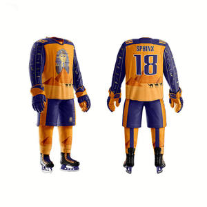 Maillot de hockey sur glace personnalisé pour homme adulte, manches longues, vêtements de sport performants - Product Image 1