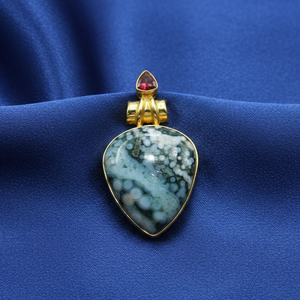 Boho Tree Agate <b>Heart</b> Pendant 925 Sterling Silver Rose Gold Yellow Gold Plated Handmade Gemstone Necklace <b>Charm</b> - Product Image 2