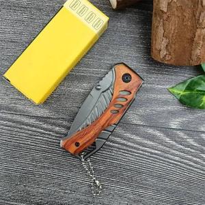 Cuchillo de hoja fija de acero de Damasco con mango de cuerno de ciervo, hoja de punta clip, para uso DIY, OEM, EDC, 4 mm de grosor, 8 pulgadas de longitud total, 3 años de garantía - Product Image 5