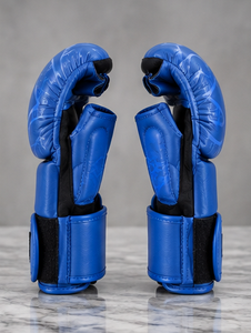 Guantes de Entrenamiento de MMA de Cuero PU Premium, Protección Acolchada para los Nudillos, Cierre de Velcro Ajustable en la Muñeca, Guantes Deportivos Transpirables - Product Image 5