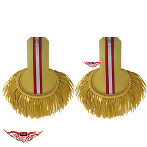 Epaulettes de Hombro KEW Doradas, Tela Amarillo Claro, Accesorio Decorativo Elegante para Prendas - Product Image 1