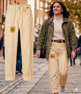 Jeans de mezclilla rasgados para mujer, pantalones de tiro alto desgastados, <span class=keywords><strong>estilo</strong></span> <span class=keywords><strong>urbano</strong></span>, look moderno, venta al por mayor, diseño OEM - Product Image 3