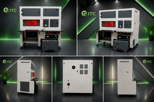Machine de découpe au <span class=keywords><strong>laser</strong></span> CNC ITC Green Line AOC avec rail de guidage HIWIN et moteur servo Fuji 4 axes <span class=keywords><strong>20W</strong></span> - Product Image 2