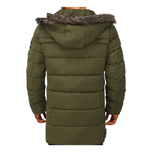 New Arrival Men's Premium Coated <b>Parka</b> <b>Jacket</b> High Quality Winter Stand Collar Front Logo Professional Cotton Fleece OEM Design - Product Image 3