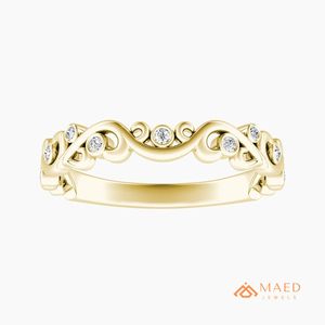 Bague de fiançailles et de mariage en moissanite plaquée or, style infini, élégante, pour femme, style New York, luxe, mode, cadeau de fête - Product Image 1