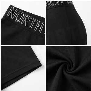 Short de yoga sans couture taille haute North Approach, imprimé lettres noires, taille élastique, vêtements de sport pour femmes - Product Image 4
