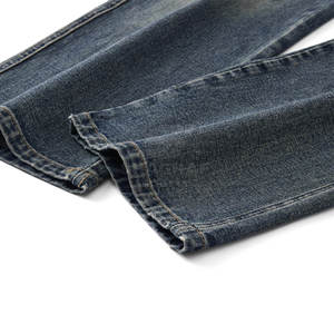 Pantalones de mezclilla de corte elegante para oficina y uso casual con pantalones de hombre lavados de primera calidad. - Product Image 3