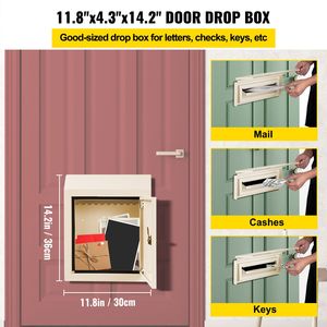 Cassetta Postale con Serratura per Porta, Dimensioni 30x11x36 cm, Fessura Porta 4,5 cm, Canale 4,5x11x36 cm - Product Image 6