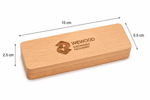 Boîte à bijoux magnétique en bois de hêtre de qualité supérieure avec logo personnalisé, 4 compartiments, OEM ODM - Product Image 5
