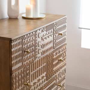 Commode en bois de manguier sculpté Vandana Ultra Grand - Product Image 4