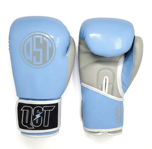 Gants de boxe en cuir véritable 12oz 14oz 16oz avec support de poignet rembourré pour entraînement, sparring et compétition, personnalisables avec votre marque - Product Image 1