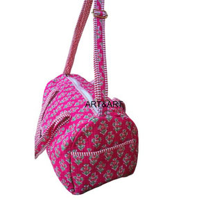 Bolsas de lona acolchadas de algodón ligero y ecológico con estampado serigrafiado, cierre de cremallera y asa superior para viajes y deportes, venta al por mayor - Product Image 3